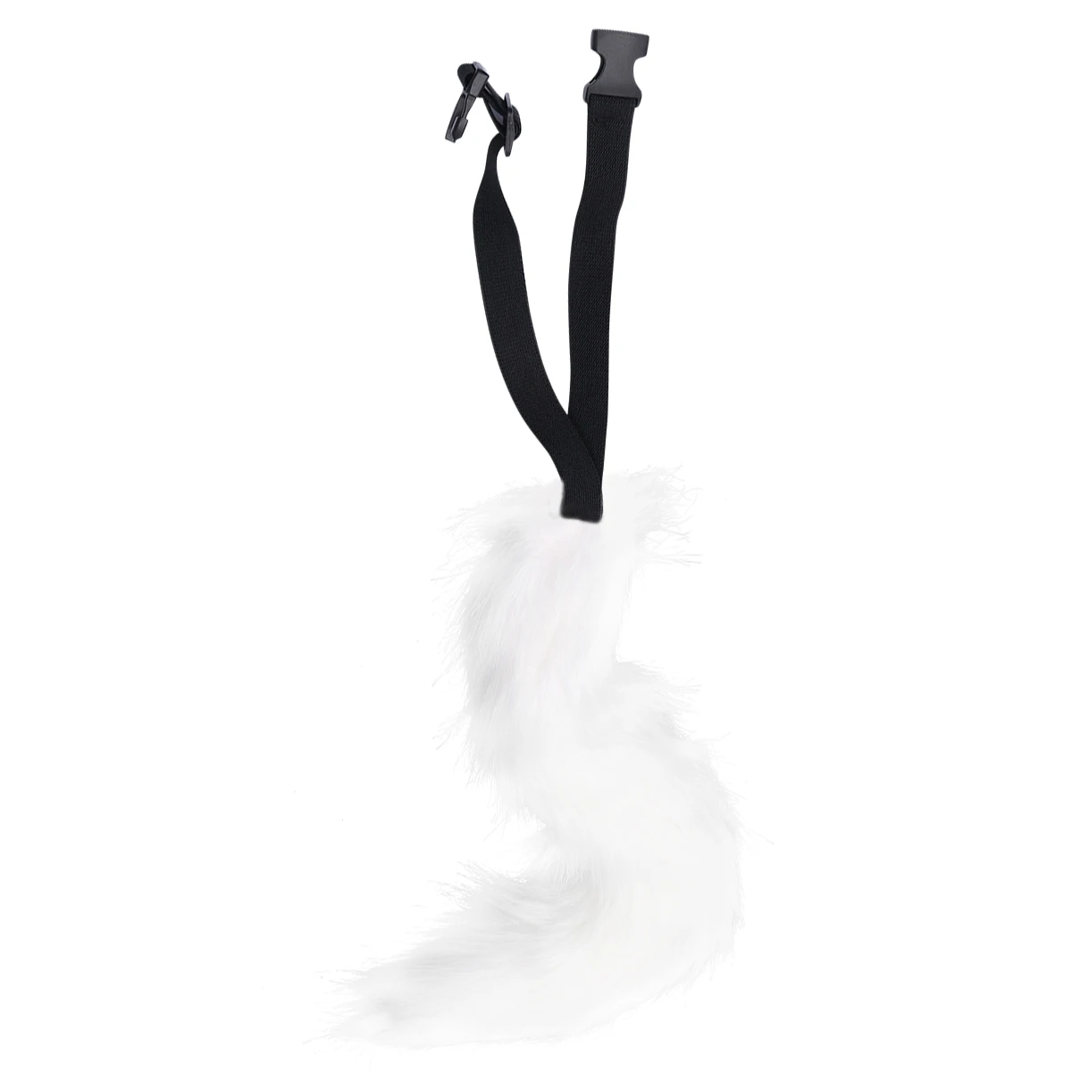 

Faux Fox Tail White Adjustable Bendable Halloween Costume Accessories for Adult Party Decoration Photoshoot Prop