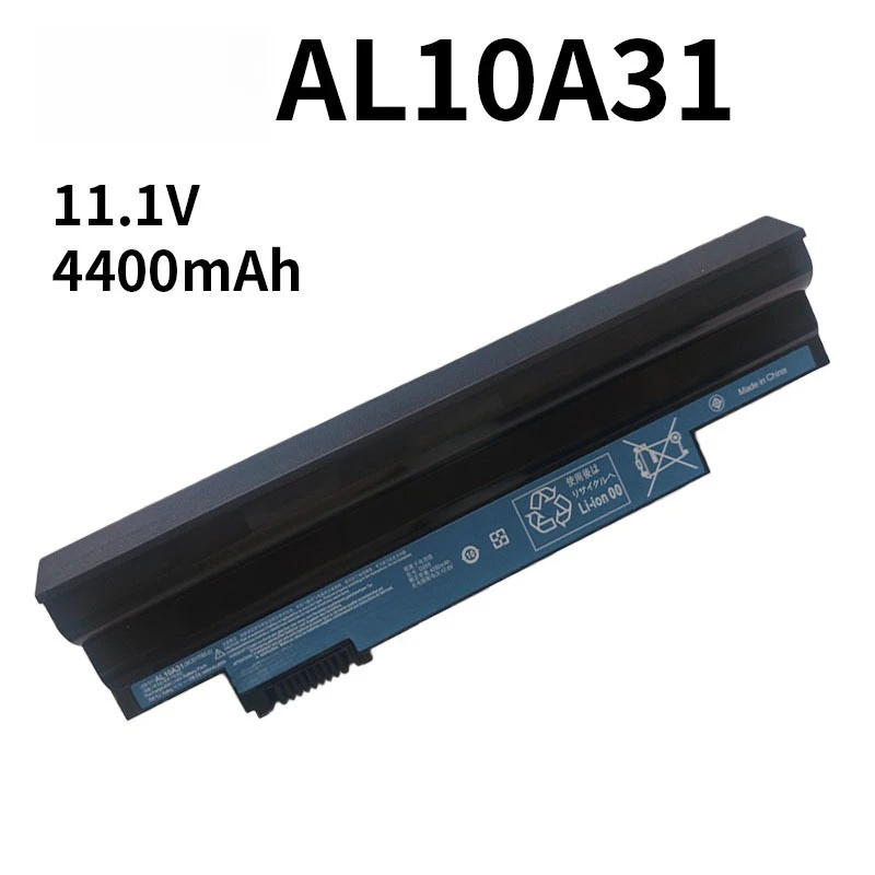 Safe Stable Replacement Battery For Acer AL10A31 AL10B31 AL10G31 D255 D260 D257 AOE100 11.1V 4400mAh Notebook Battery