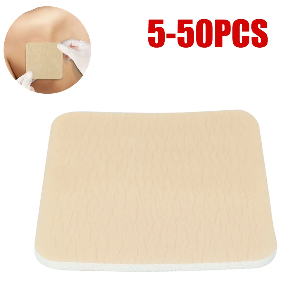 

5/10/20/30/50 шт. 10x10 см силиконовые адгезивные повязки для заживления ран, впитывающие, безрамочные