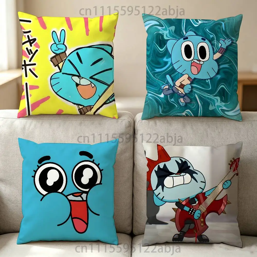 G-Gumball Throw Pillow Case 50x50cm DIY Square Pillowcase Square Office Cushion Cover