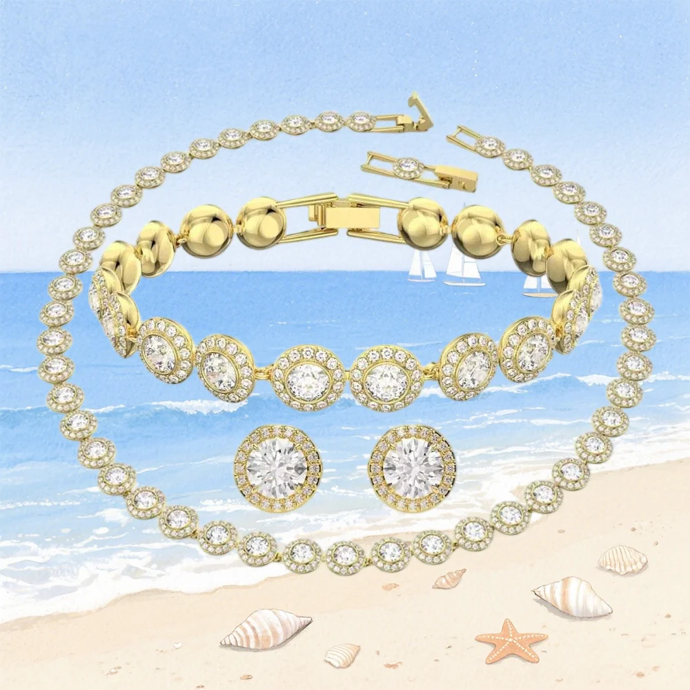 

Gemstone Jewelry Sets: Elegant Necklace and Bracelet Sets for Halloween, Christmas Gifts - Women's Luxury Designer Collection