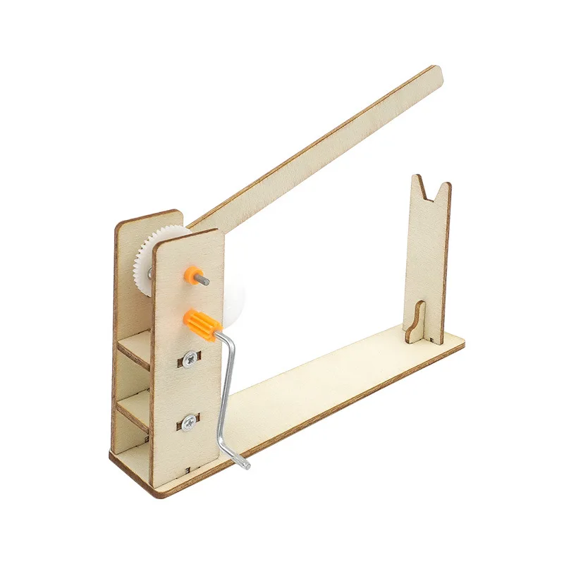 DIY Manual Gate Door Wooden Parking Inspection Model Physics Science Experiment Toy Science Educational School Project Toys G191