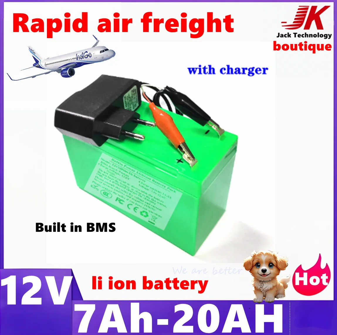 

12V air transport 7Ah 8Ah 10Ah 12Ah 15Ah 20Ah li ion battery for sprayer scale Access control children toy airplane+1Acharger