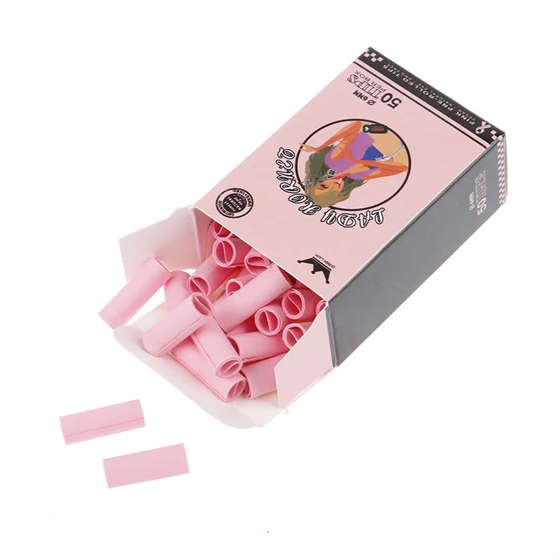 50Pcs Set Boxed Cute Lady Hornet Disposable Filter Rolling Pink Paper Tobacco Smoking Accessories for Lady