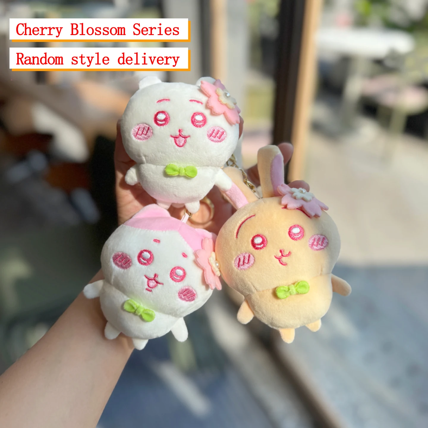 

Sakura Series Chiikawa Doll Pendant Cute Cartoon Usagi Hachiware Spring Cherry Blossom Season Plush Doll Pendant Toy Friend Gift