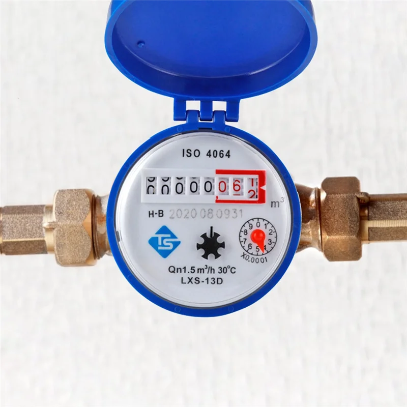 AB42-Copper-Fitted Mechanical Rotary Wing Water Meter E-Type Precision Pointer Counter Measurement Tools