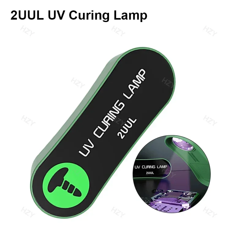 

2UUL SC08 365-395nm Dual Band Mini UV Curing Lamp for Mobile Phone PCB Circuit Board Repair Green Oil Glue Fast Curing Light