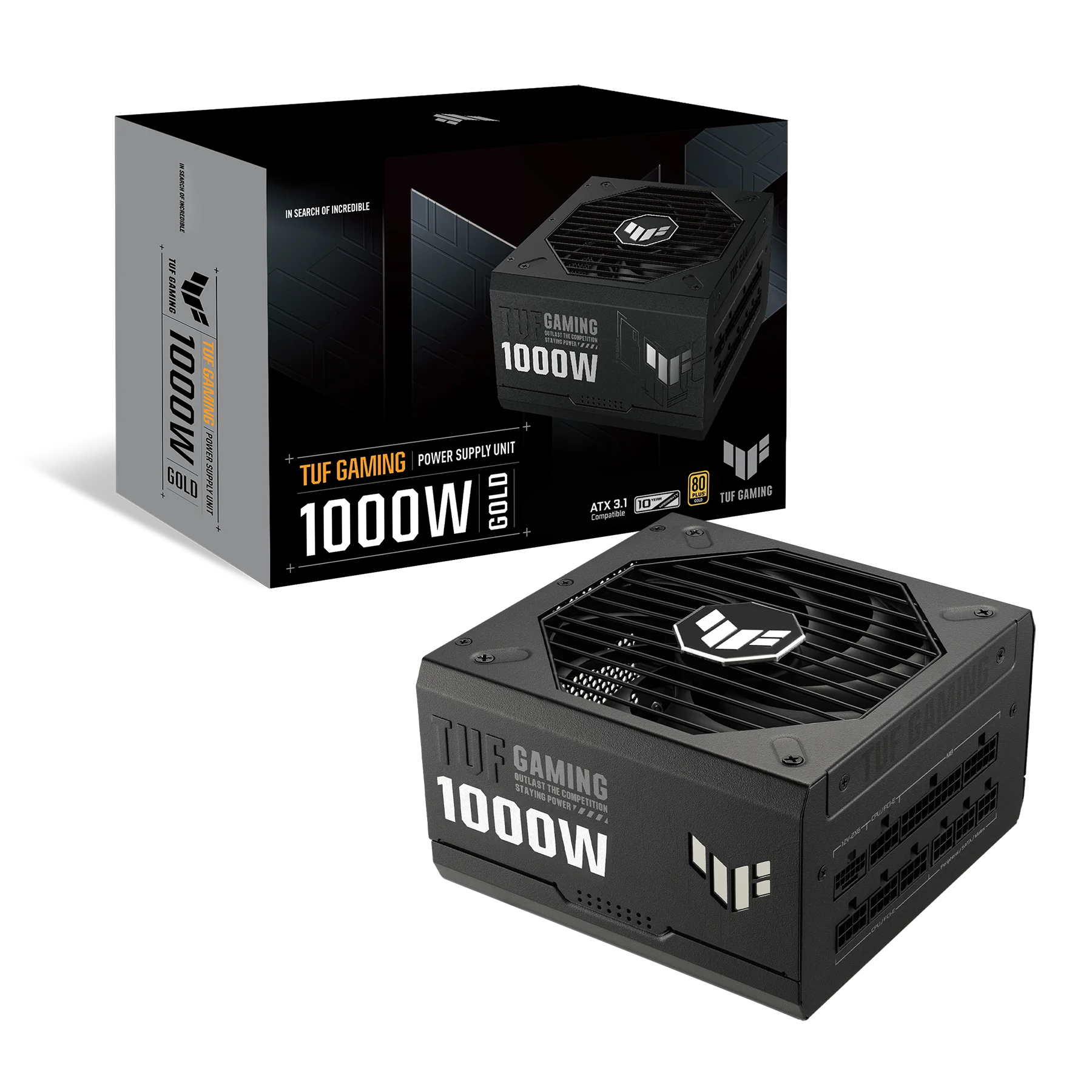 New Stock TUF Gaming 1000W Gold ATX3.1 Fully Modular 80 PLUS GOLD Certified Copper 150x150x86mm with 24/20pin Black