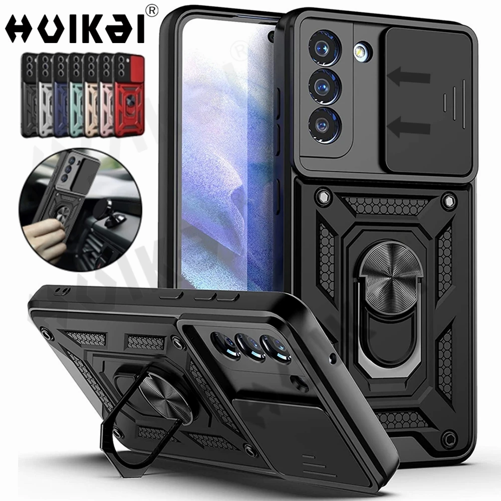 

Slide Camera Lens Case for Samsung Galaxy S23 Ultra S22 Plus Note 20 Ultra S20 FE A54 A73 A71 Military Grade Bumpers Armor Cover