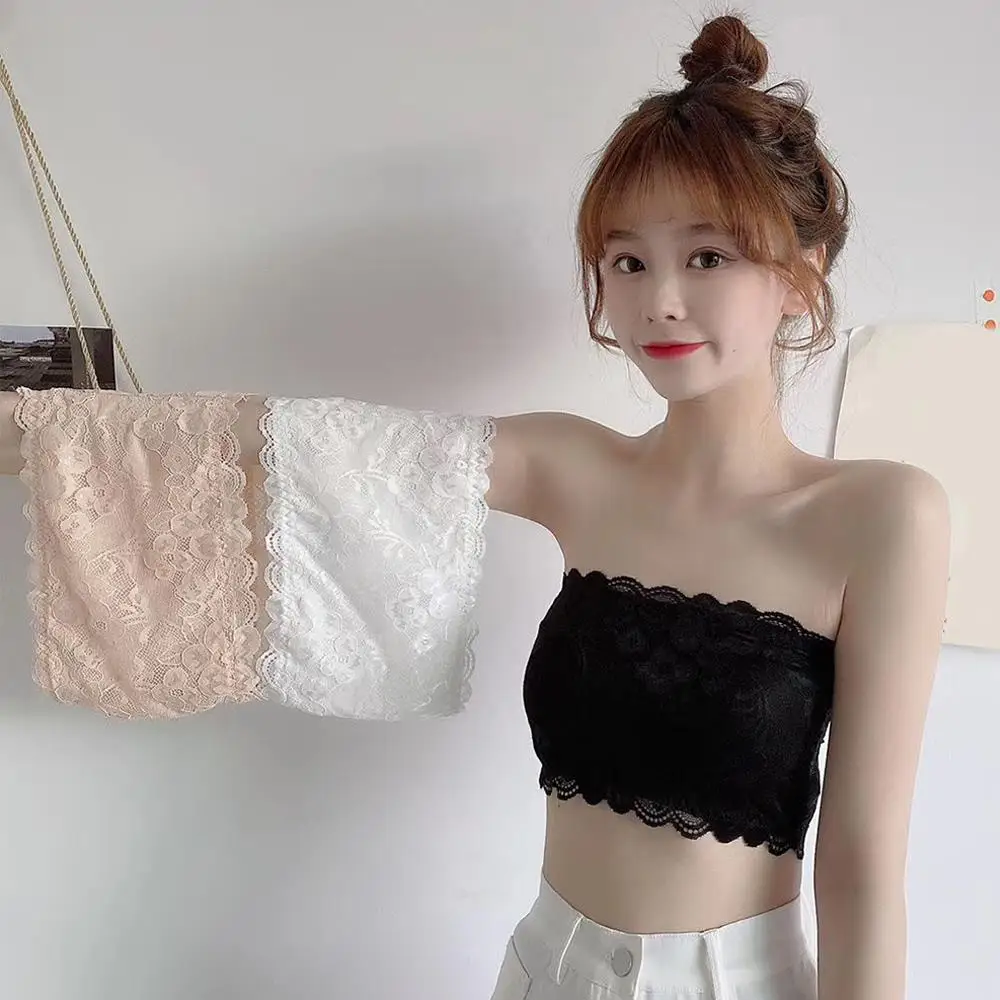 

Sexy Strapless Crop Top Bra Summer Breathable Invisible Strapless Chest One Piece Women Bras Intimates Strapless Bustier Bandeau