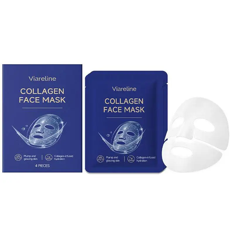 

1/4PCS Collagen Face Mask Deep Hydration,Overnight Hydrating Sheet Facial Mask For Soothing Firming & Pore Refining Gentle Care