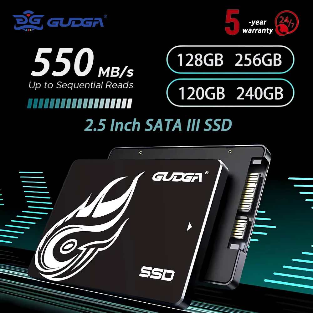 

GUDGA Sata3 2.5'' SSD 240GB 256GB 480GB 512GB 1TB 2TB 4TB Внутренний твердотельный накопитель HDD для ПК и ноутбуков