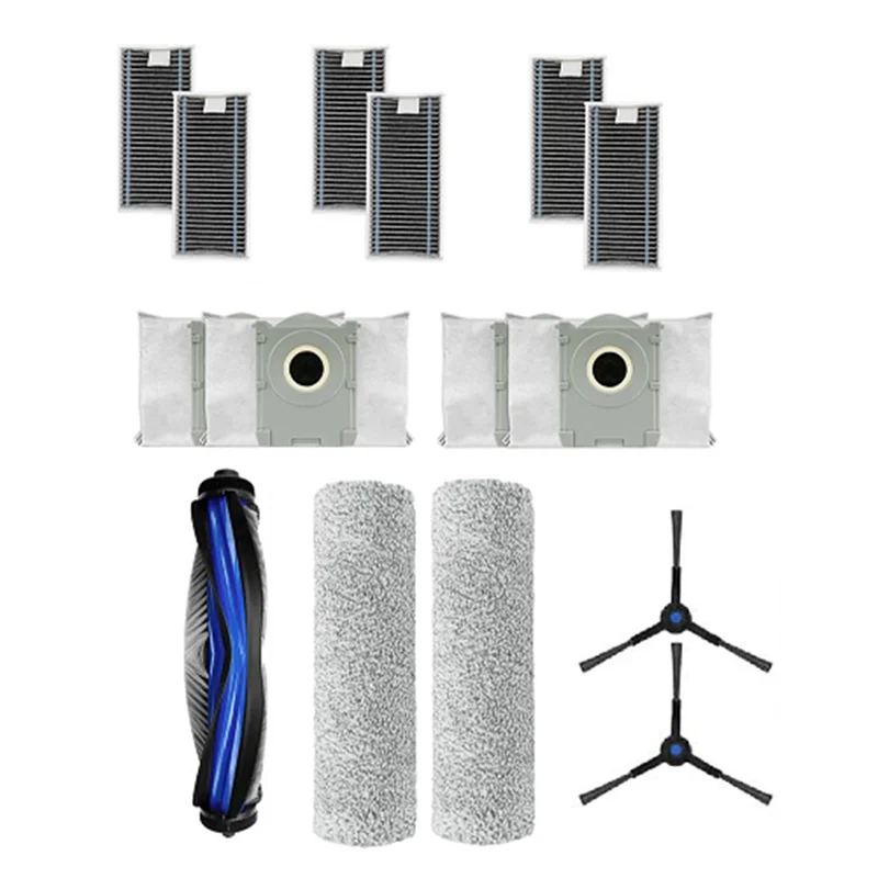 A94E-15 шт. для Ecovacs X8 Pro Omni робот-пылесос, боковая щетка HEPA-фильтр, накладка для швабры, мешок для пыли, сверхпрочные аксессуары