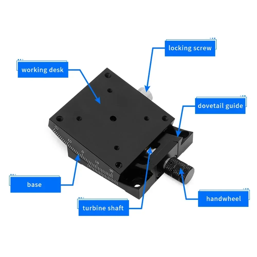 Fine Tuning Goniometer Angular Tilt Slide Table Arc Angle Swing Table Optical Manual Radian Angle Adjustment Table X XY Axis