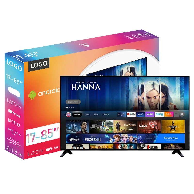 

A Customized Hot sale Customizable 4K Android Smart TVs Flat Screen 32 40 50 55 65 70 75 43 Inch Televisions Smart TV Varies in