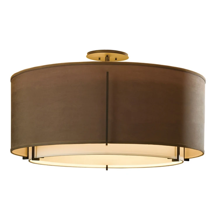 New Chinese Fabric Ceiling Lamp Modern Villa Model Room Round Study Bedroom Coft Light Decorative Ceiling Lamp