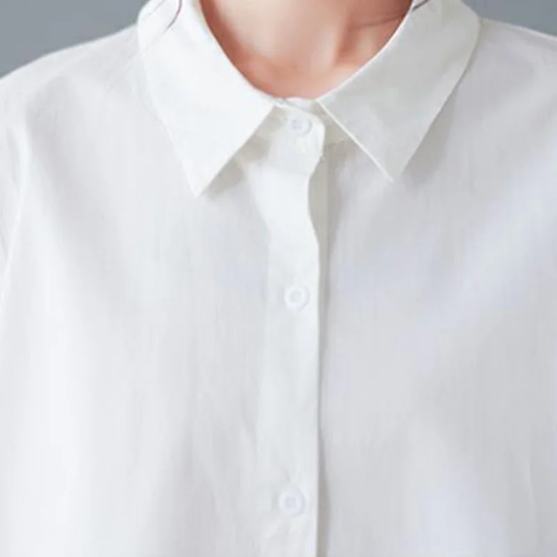 2024ใหม่เสื้อสำนักงานผู้หญิงหลวมลำลองเสื้อผู้หญิงแฟชั่นหรูหราไม่สม่ำเสมอสีทึบปกแขนสั้น Y2K ชิค