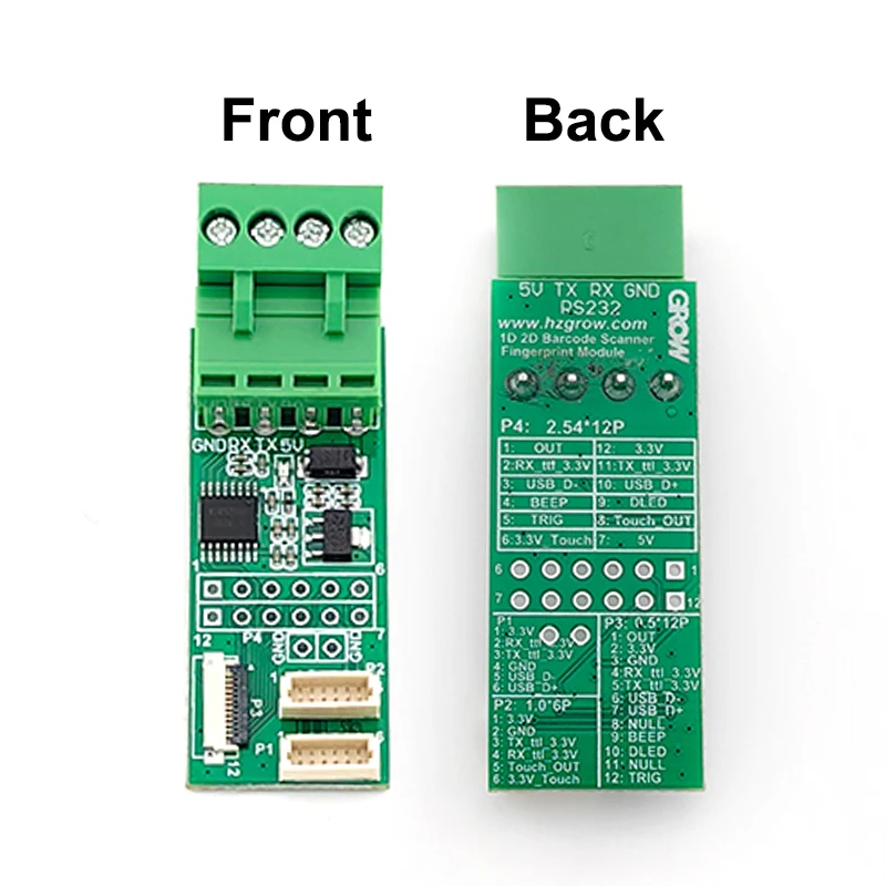 TTL-RS232 Converter Board For Fingerprint Module/Barcode Scanner Easy Testing
