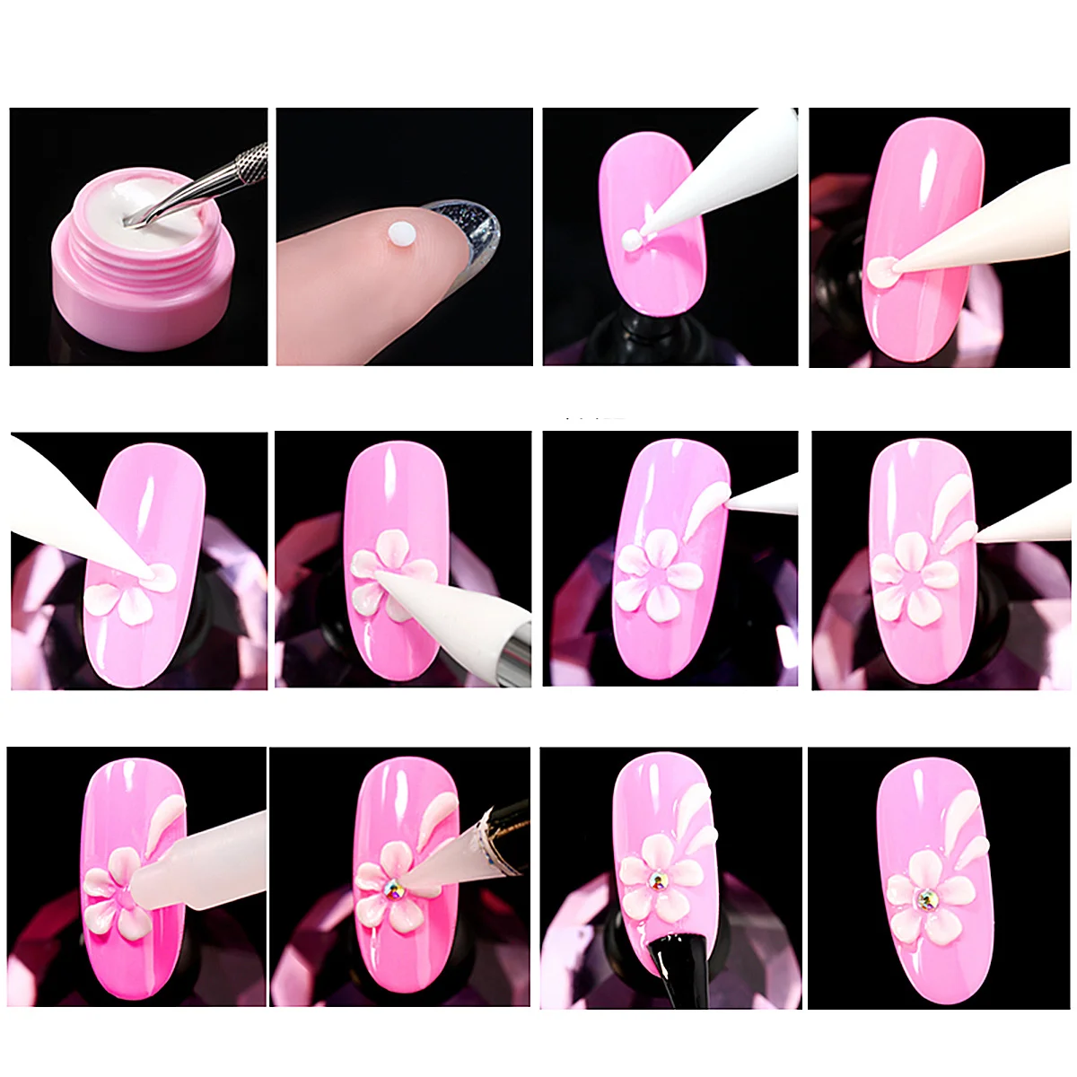 

5Pcs Silicone Nail Art Pen Kit for Drawing Fine Details and Special Patterns Manicure Tool Set Lightweight Easy to Use