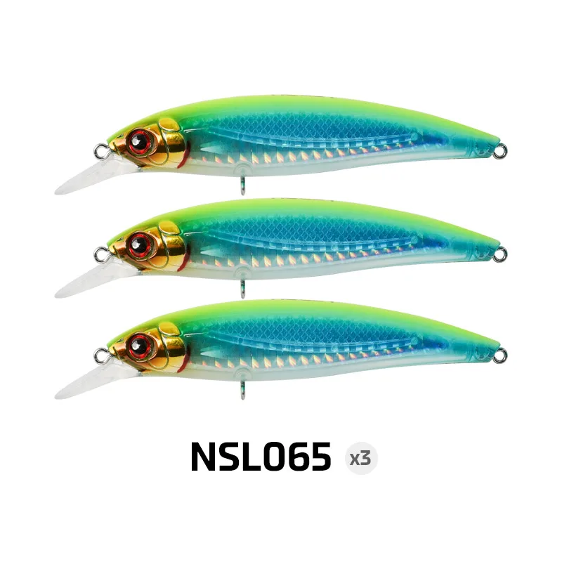 Noeby 3 Stück Jerkbait Floating Minnow Angelköder 100 mm 13,6 g 120 mm 22 g Long Cast Wobbler Kunstköder Meeresangelköder 9