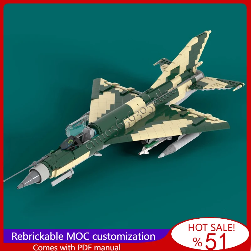 

944PCS MIG-21 Bis Fighter Jet Model MOC Building Blocks Bricks DIY Creative Assembly Toy For Children Surprise Christmas Gifts