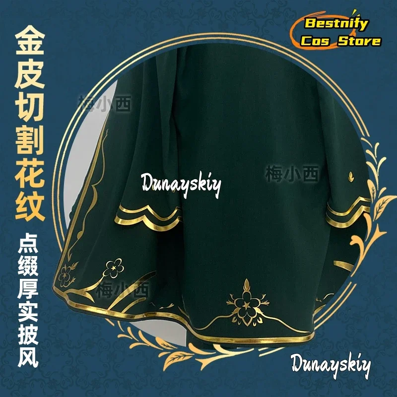 تأثيري الهوية الخامس ريتشارد الاسترليني فارس تأثيري حلي الأخضر المخملية بدوره كيب موحدة لعبة أنيمي لعب الأدوار شعر مستعار حذاء الدعامة S