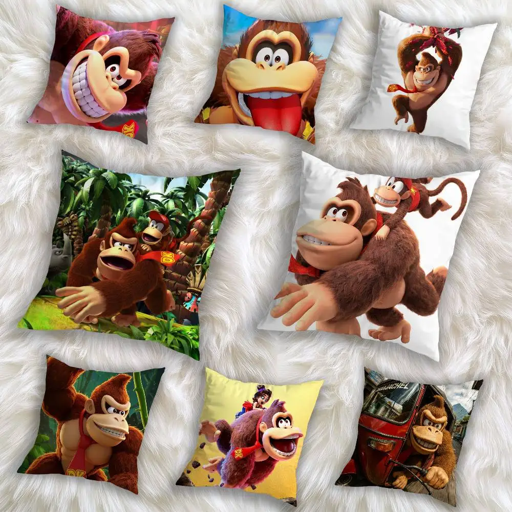 

game D-Donkey Kong Bananza Burly Pillow Case Sofa Living Room Bedroom Headboard Backrest Cushion Square Cushion Nap Time