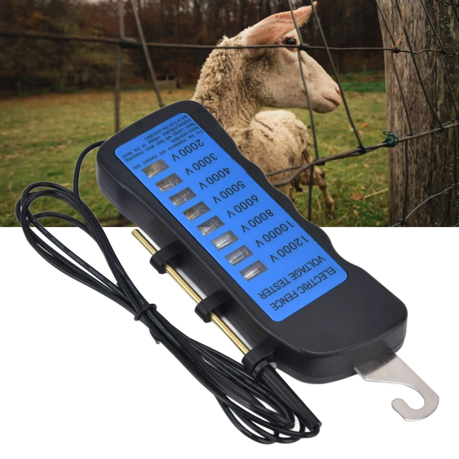 MLD-002A6 12KV Voltage Electric Fence Tester Bird Chicken Drinker Cup Electric Fence Tester Farm Electronic Fence Fault Finder