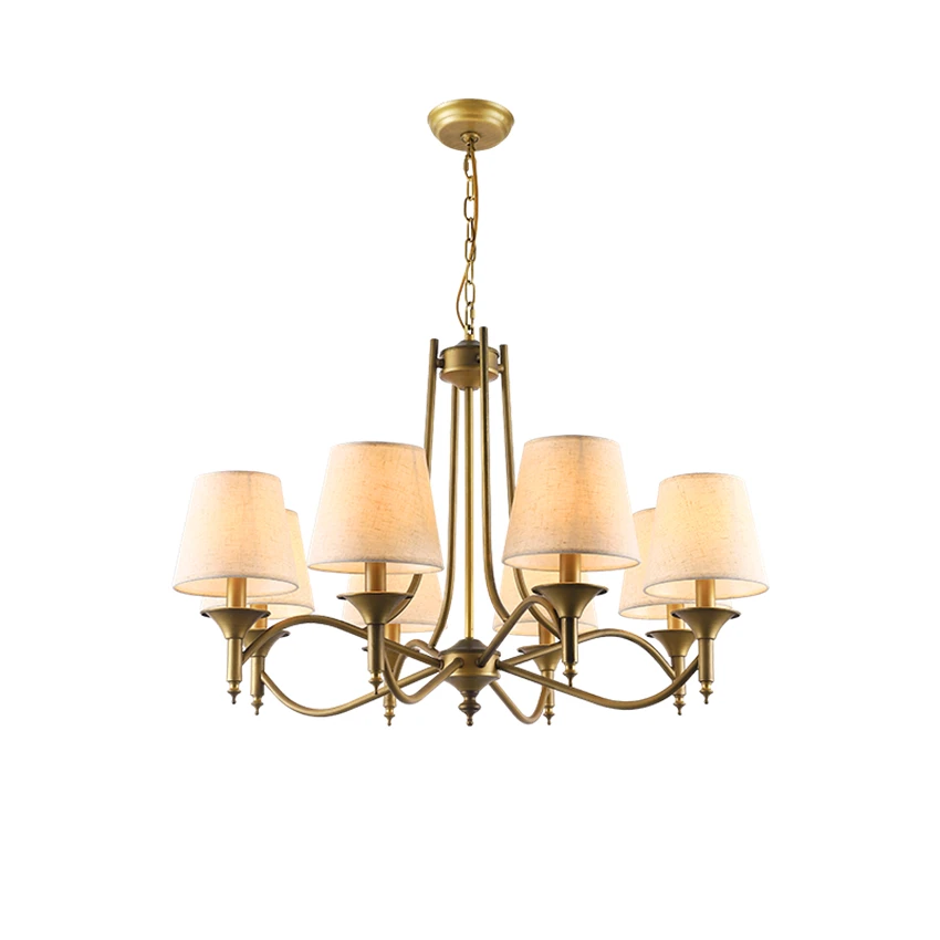 

American bronze chandeliers lights living room vintage dining room antique lamps bedroom luxury Mediterranean hanging lights