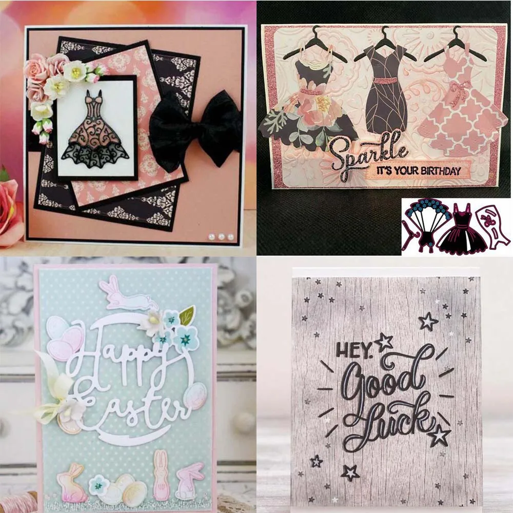 Kleidung Brief Finger Sammelalbum Metalls ch neiden stirbt DIY Papier Album Karte machen Handwerk Prägung