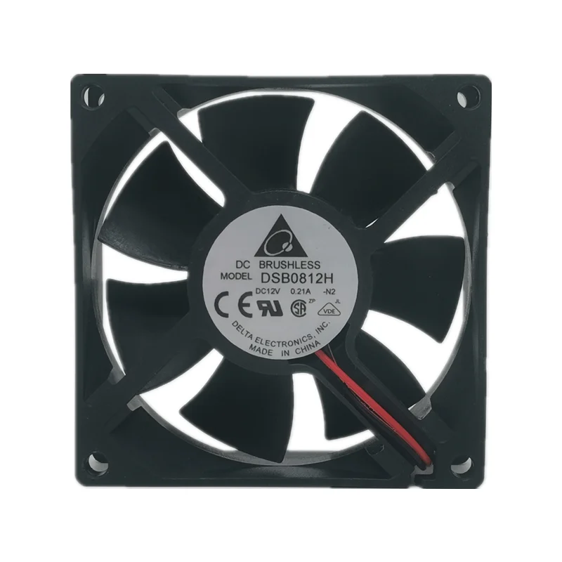 Ventilador de refrigeración silencioso delta DSB0812H 8025 12V 0.21a 8cm