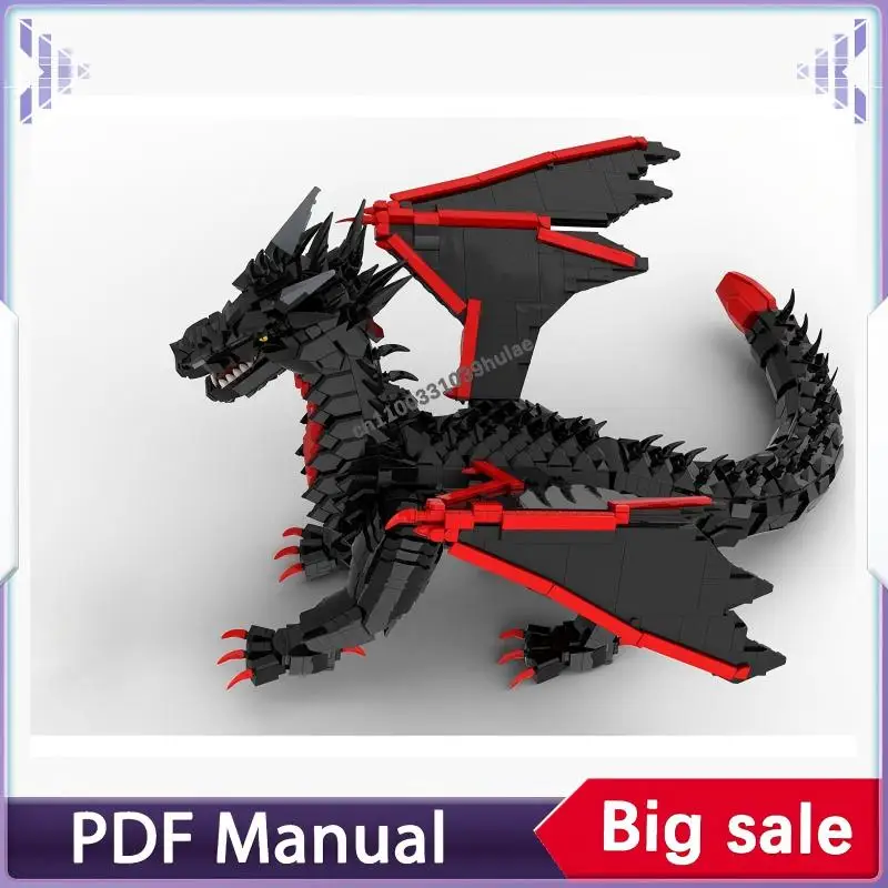 Fantasy-Drachen-Angriff Bausteine-Set Figuren Zubehör Dekoration Erwachsene Bausteine Weihnachtsgeschenk