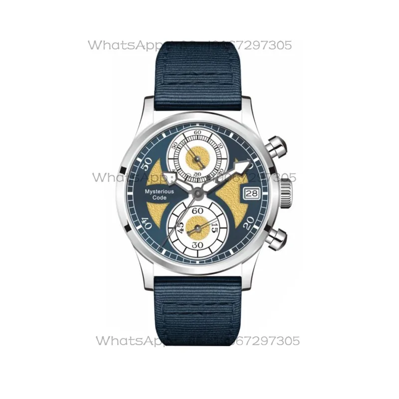 

Da Qin Wang Jian Japan Quartz Timing VK61 Aviation Glass Dress Bubble Mirror Waterproof Stainless Steel Watch Male 38MM