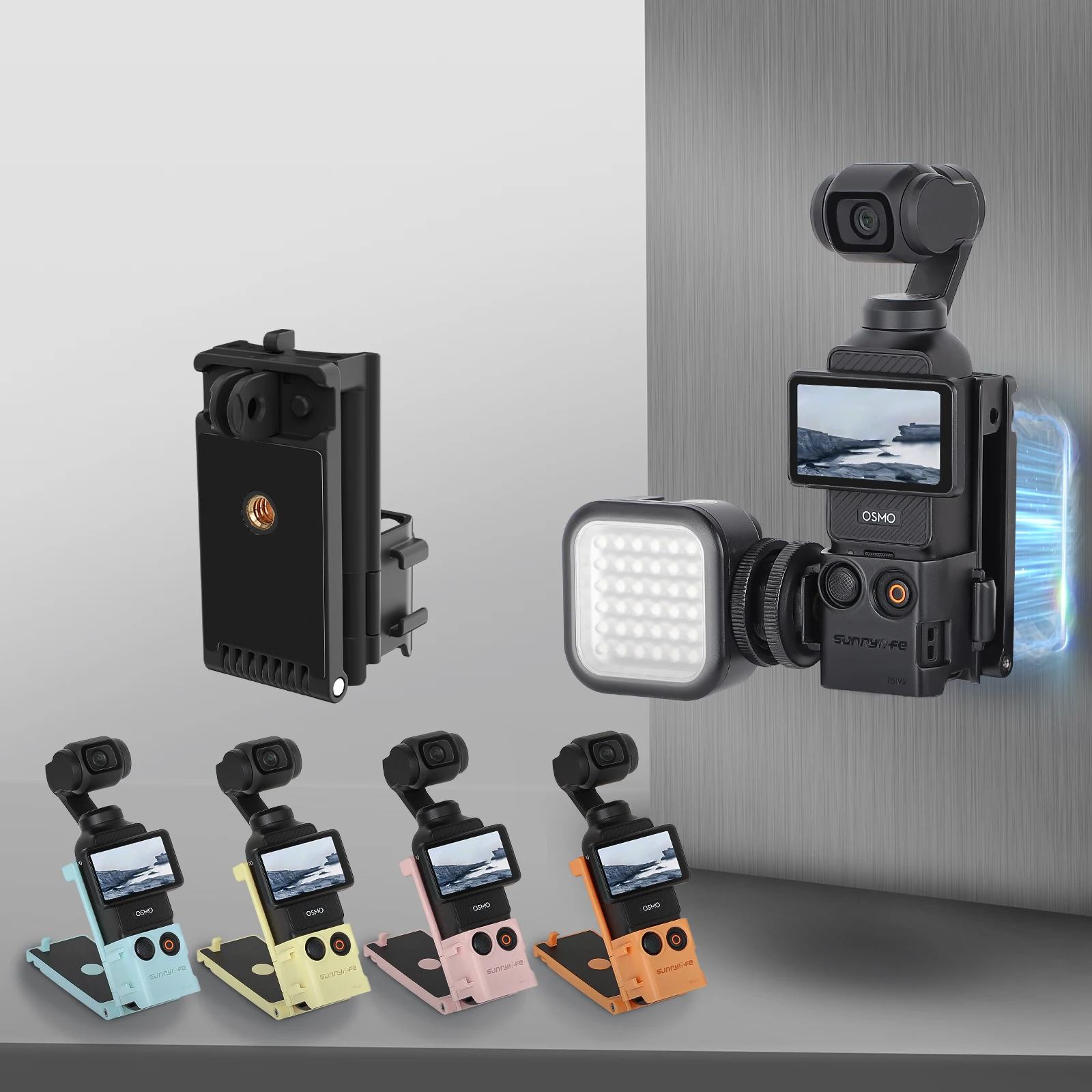 

For DJI Osmo Pocket3 Magnetic Mount Base Cold Shoe 1/4 Expansion Outdoor Photography Accessories