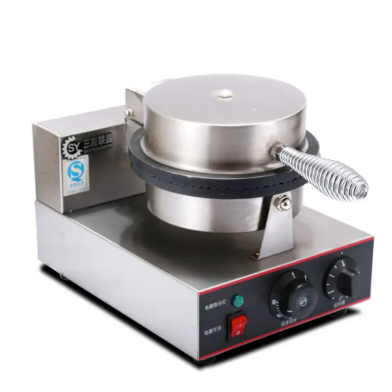 

.Commercial Ice Cream Cone Machine Waffle Maker 220V Electric Stainless Steel Roll Mold Nonstick Waffle Cone and Bowl Maker