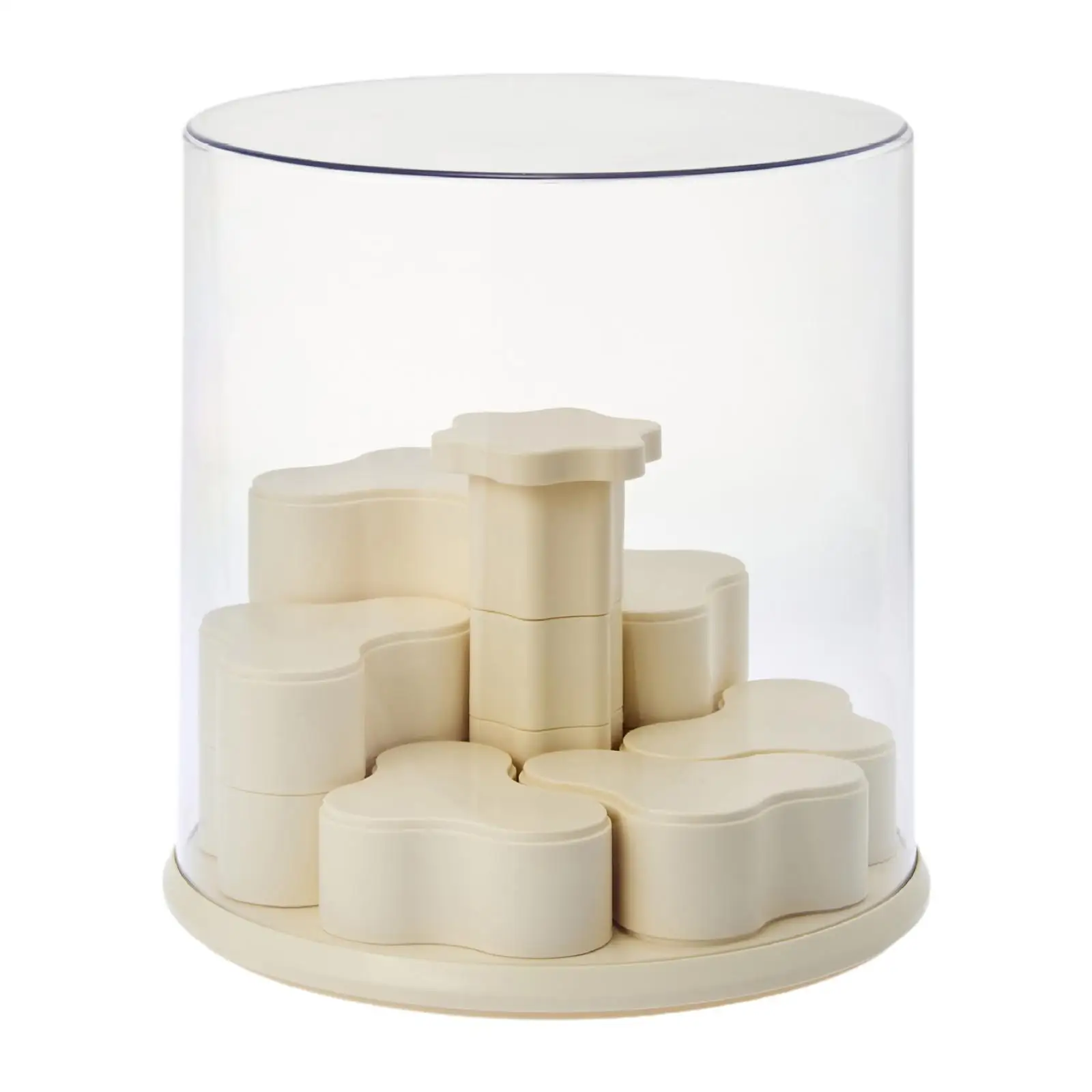 

Figure Display Case Rotatable All Round Figures Box Doll Display Stand for Collectibles Doll Keychains Dolls Figurines