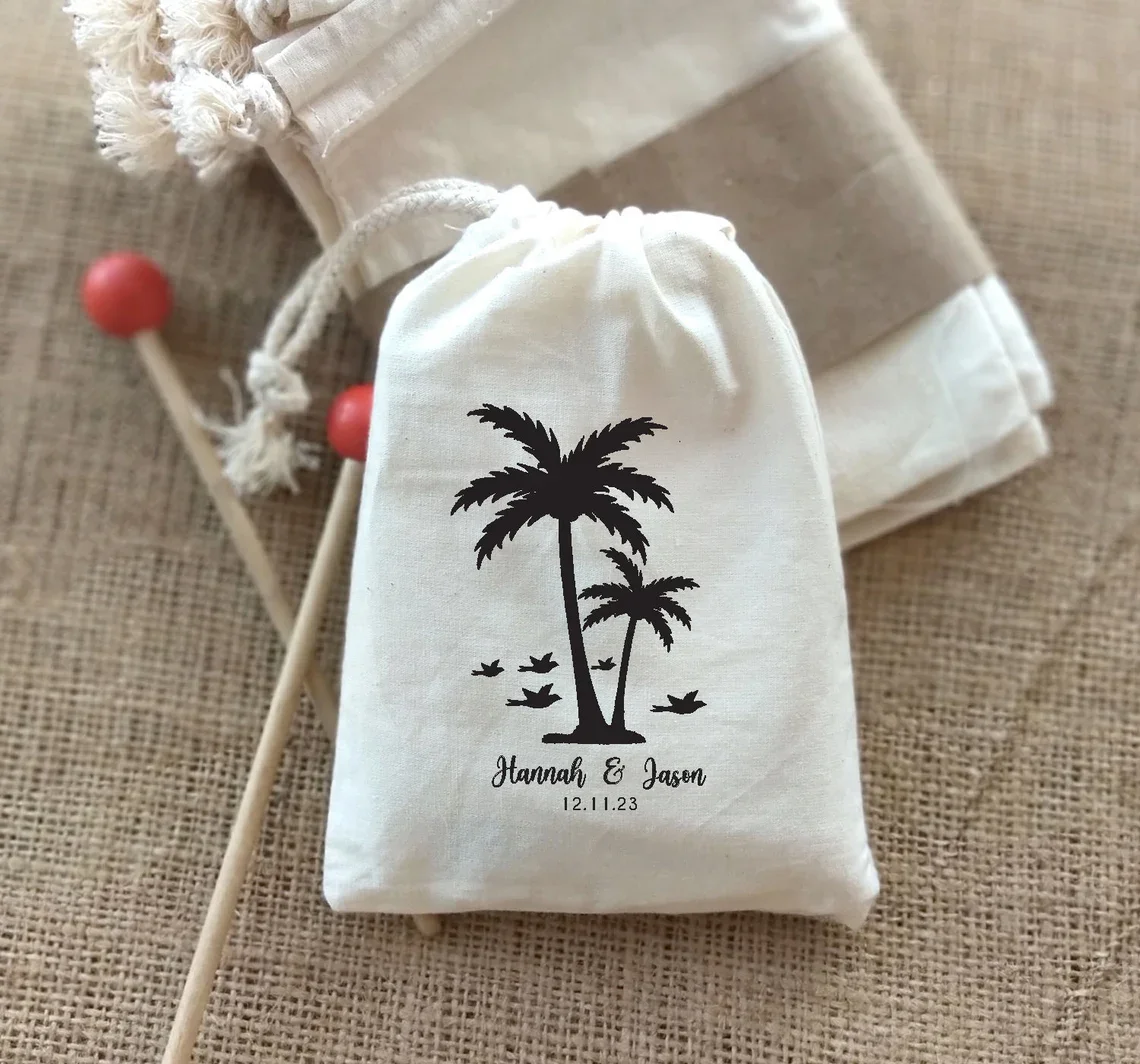 20 PCS Destination Wedding Welcome Bags-Tropical Wedding Favors-Palm Tree Welcome Bags-Beach Wedding Welcome Bag-Destination Wed