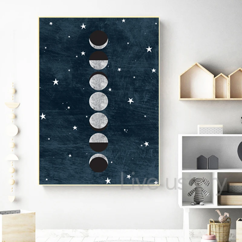 Space Poster Wall Art Canvas Prints , I Need More Space Science Art Canvas Painting Outer Space Planets Print Cosmos Poster