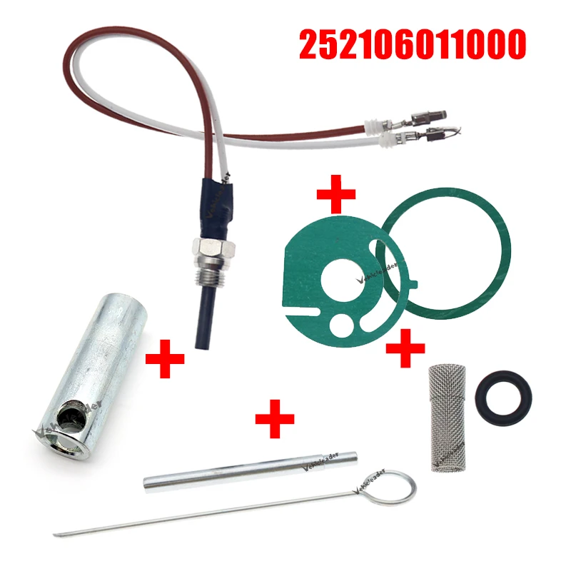 

12V/24V Car Diesel Air Heater Glow Plug +Strainer+Wrench+Burner Motor Gaskets For Eberspacher Hydronic D4WSC D5WSC 252106011000