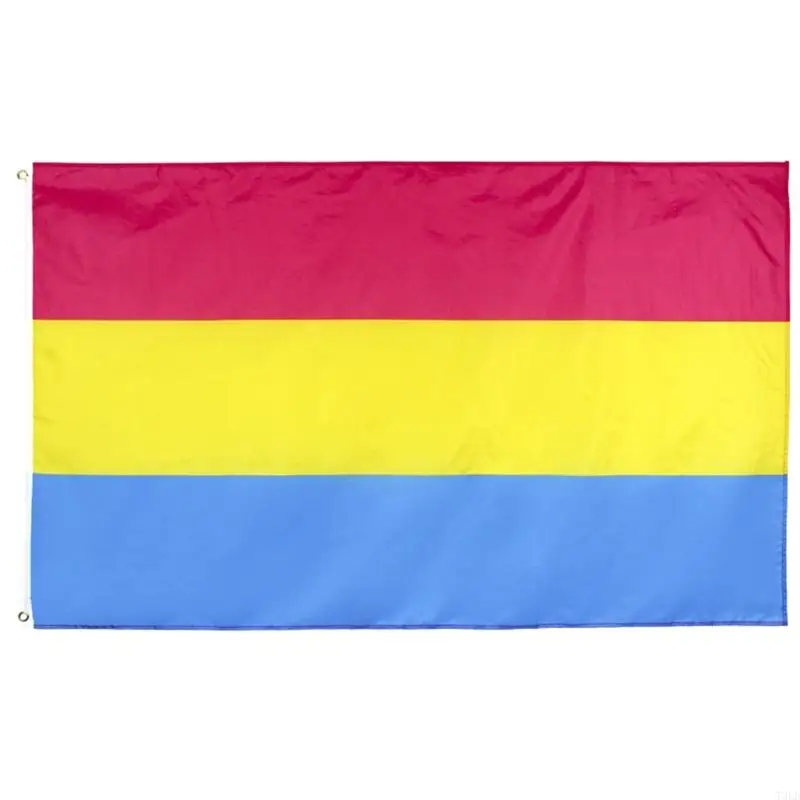 T3LD Aerlxemrbrae Rainbow 150x90cm Banners 100D Polyester Brass Grommets Gay Rainbow Progress Banners
