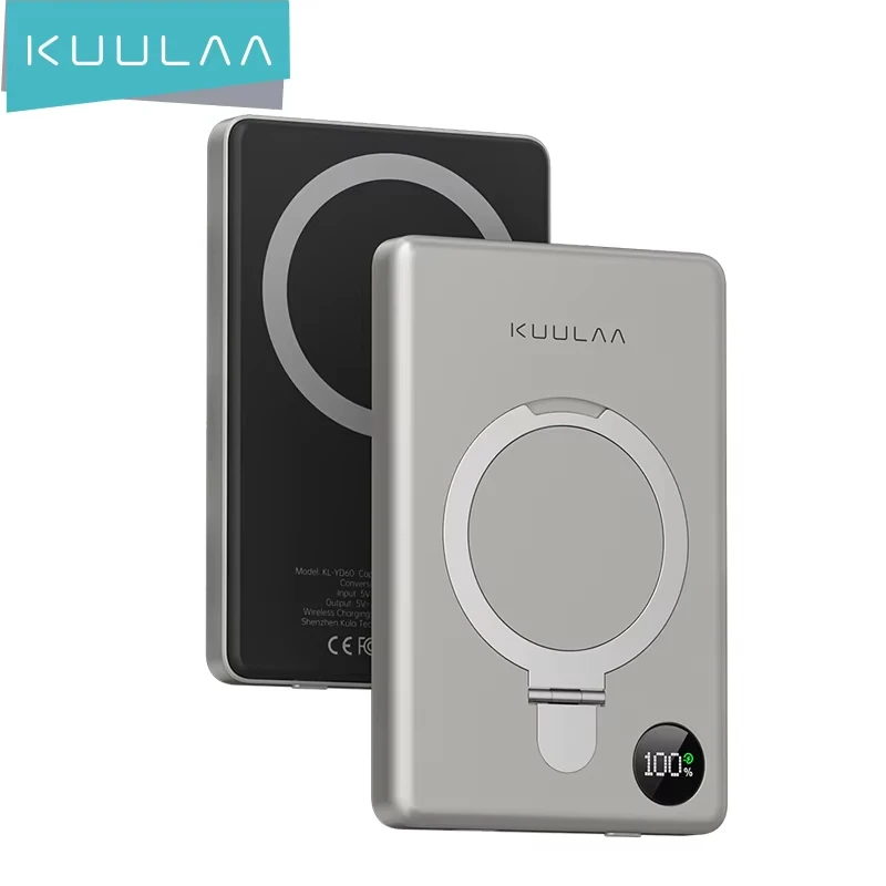 KUULAA 10000mAh Magsafe Power Bank Magnetic Battery with Stand External Battery Fast Charging For iPhone 16 15 14 13  PowerBank