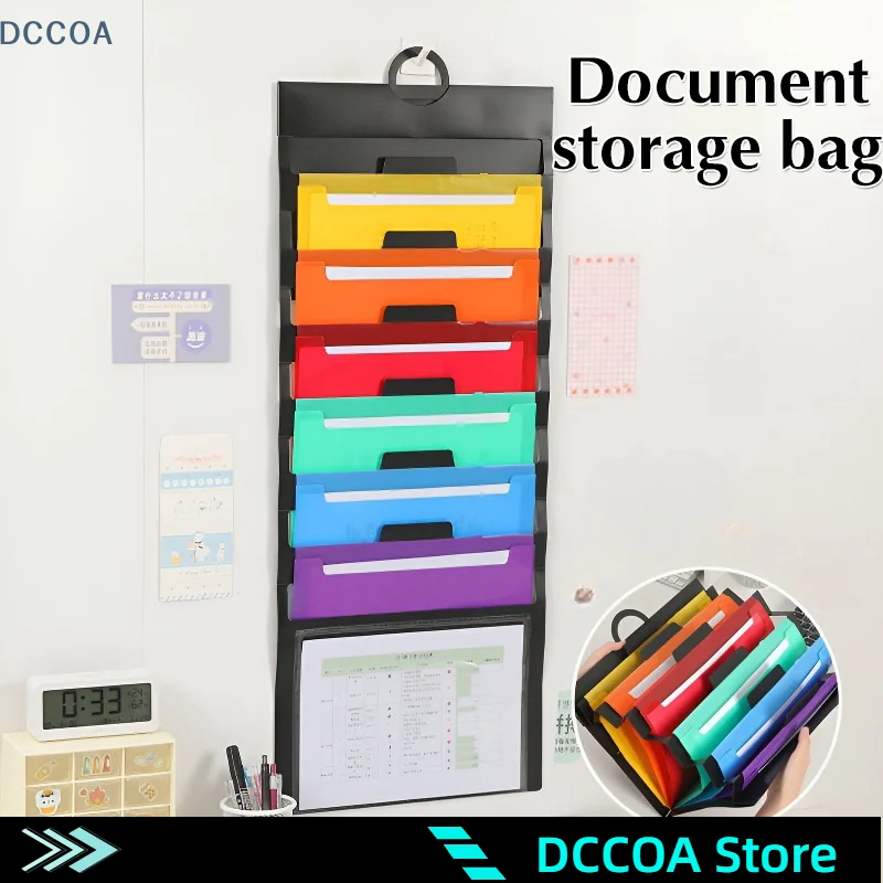 

6-pocket Hanging Folder Multi-color Hanging File Organizer Removable Hanging Paper Organizer