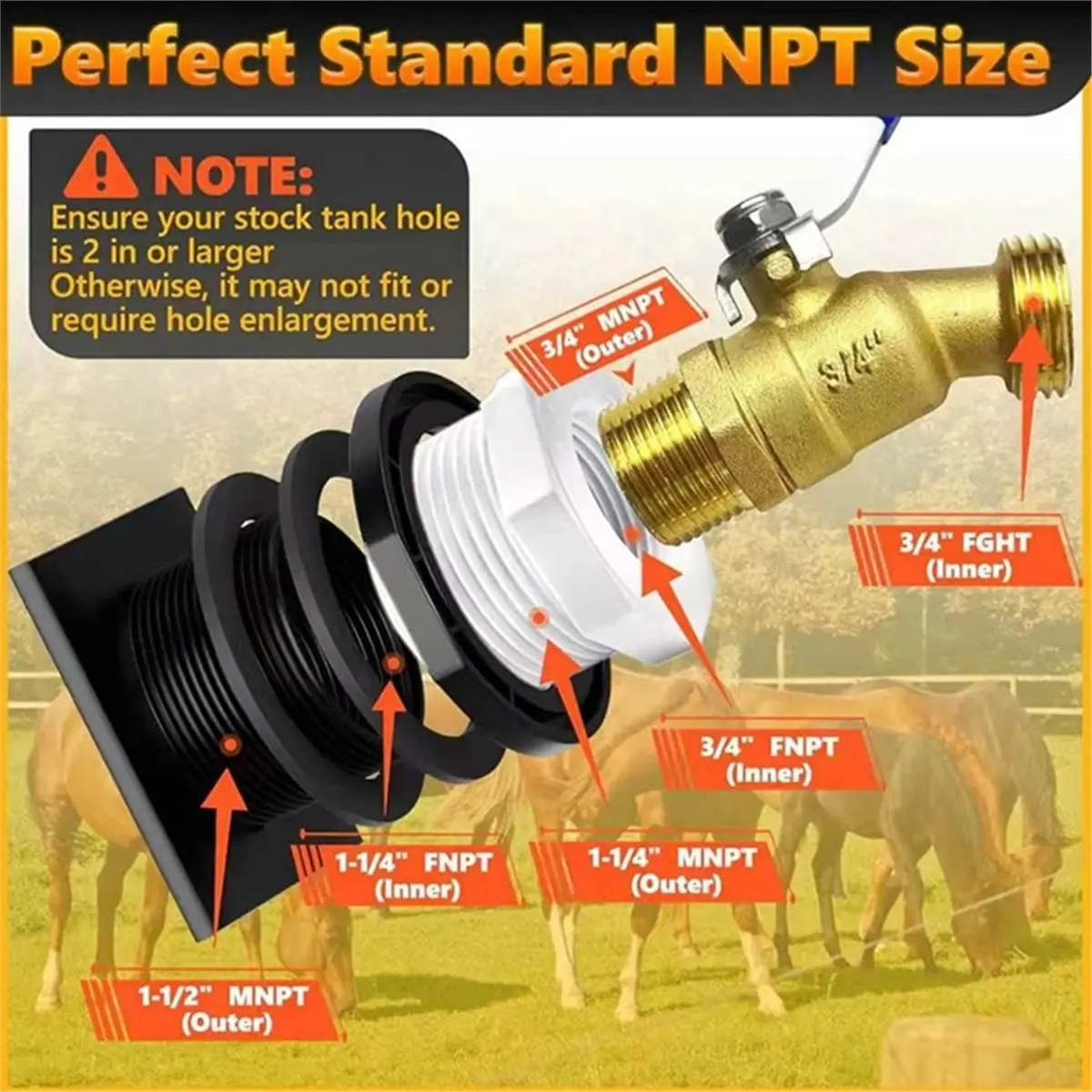 【MUST-HAVE LIST】 Stock Tank Drain Plug Kit with 3/4