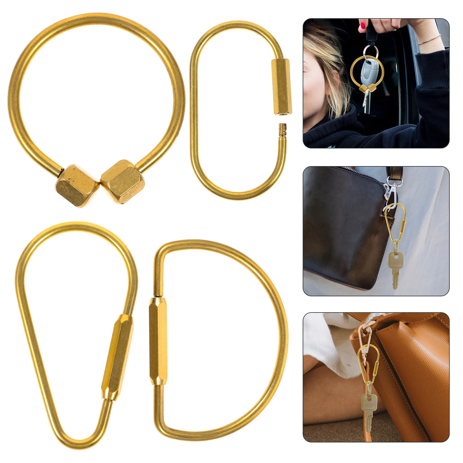 

4 шт. латунные разрезные кольца Diy брелоки для изготовления брелоков незавершенные металлические брелки портативные аксессуары для рукоделия изготовление ювелирных изделий