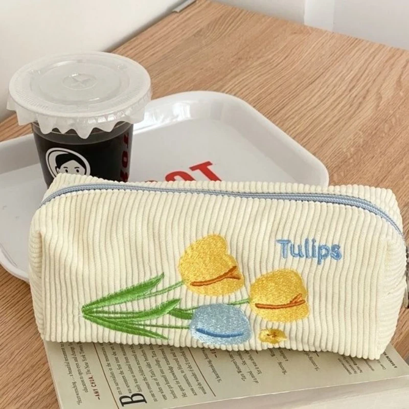 

【Tulip】Original Handmade Pen Bag Grocery Storage Bag in Stock Cute Pencil Case Stationery Supplies Schools&Offices