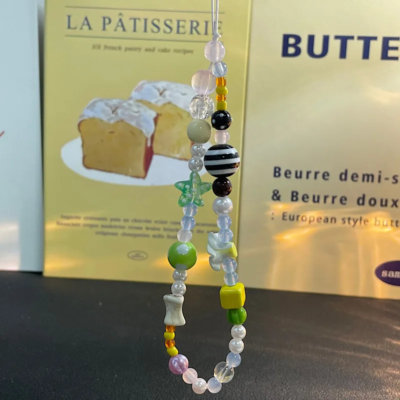 Cute Summer Coconut Tree Phone Chain Color Bead Phone Pendant Pink CCD Pendant Phone Chain Camera Pendant For iPhone 17 16