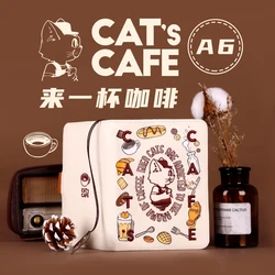 Kinbor Cute A6 Notebook A Cup of Coffee Record Book Embroidery Hand Book Sub Diary Todolist Schedule Notebooks Korean Stationery