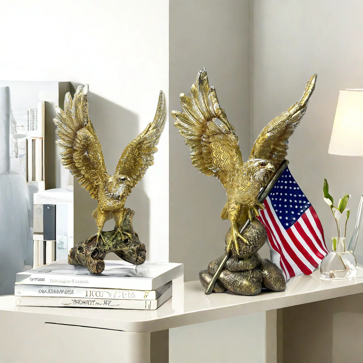 

New American Flag Eagle Ornament Living Room Resin Crafts Sample House Decoration housewarming Gift