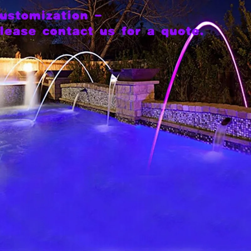 custom.Fenlin Commercial Laminar Deck Jet Fountain Complete Set Stainless Steel Nozzle with LED Outdoor Pool Garden