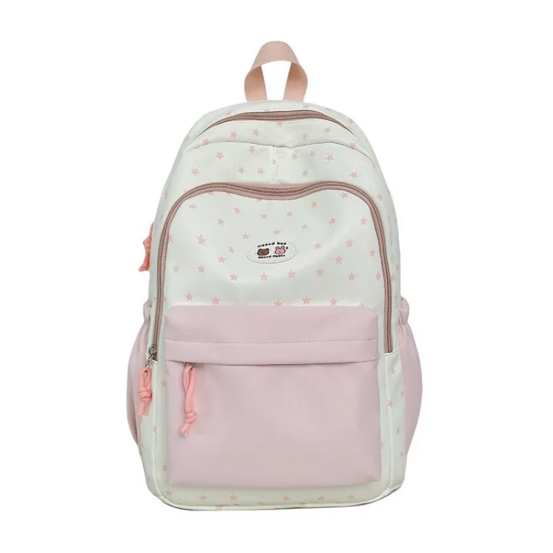 حقيبة ظهر نسائية جديدة بسيطة من النايلون بلون سادة حقائب ظهر غير رسمية للمراهقات 2025 حقيبة مدرسية نسائية ذات سعة كبيرة #6